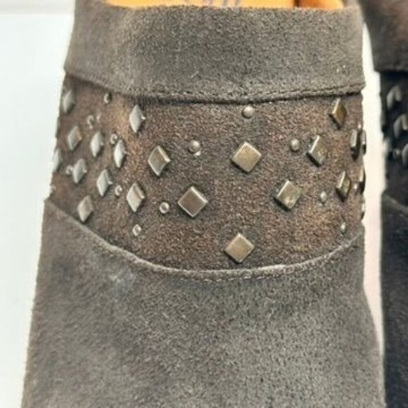 Söfft Studded Suede Mules Womens 10M Brown Studded Grunge Retro 90s 70s Y2k - Picture 8 of 11